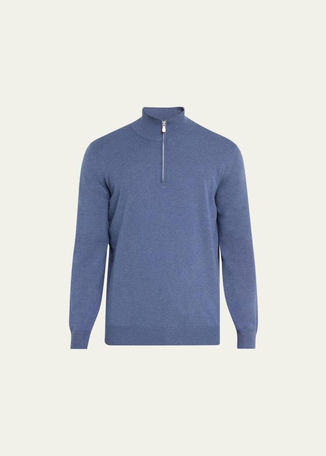 Mens Cashmere Quarter-Zip Sweater Product Image