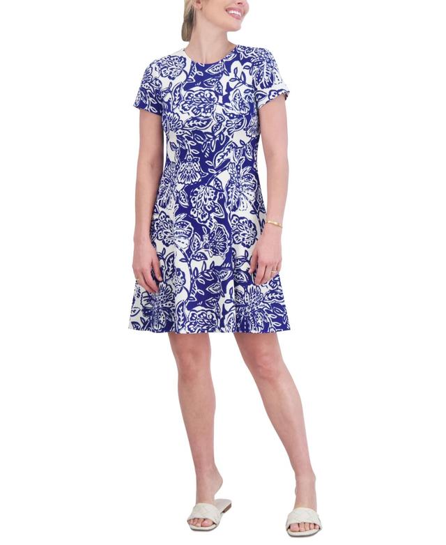 Jessica Howard Womens Floral-Print Fit & Flare Dress Product Image