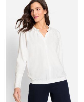 Olsen Womens Long Sleeve Dressy Crepe TShirt Product Image