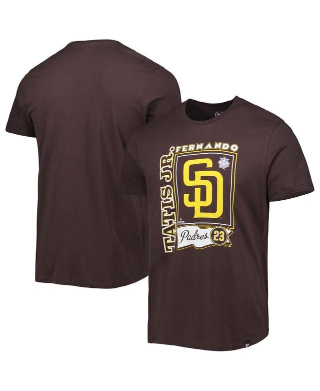 Mens 47 Fernando Tatis Jr. Brown San Diego Padres Super Rival Player T-shirt Product Image