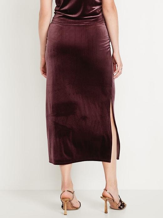 Velvet Maxi Skirt Product Image