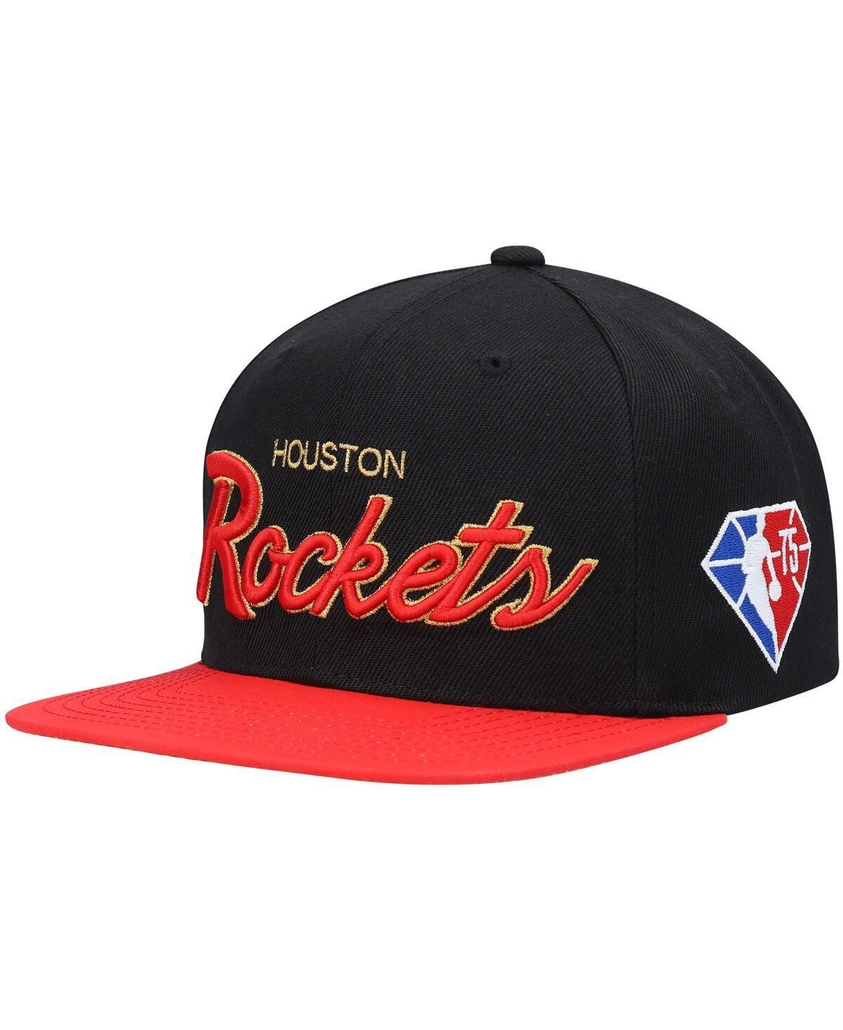 Mens Mitchell & Ness Houston Rockets NBA 75th Anniversary Snapback Hat Product Image