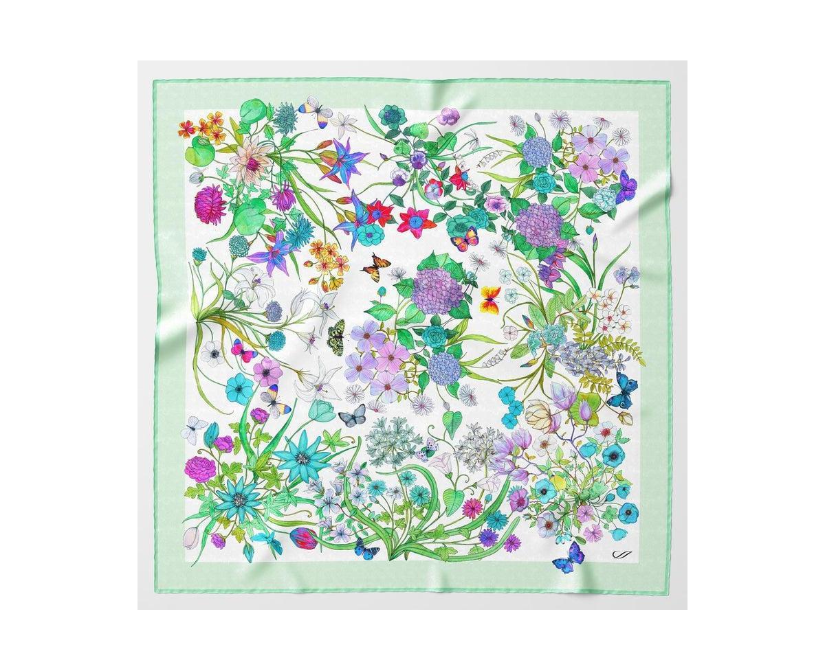 Elizabetta Flora - Hand Rolled Silk Foulard for Women Product Image