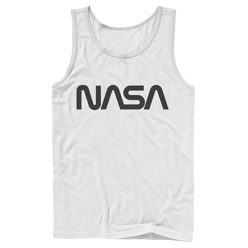 Mens NASA Simple Text Logo Graphic Tank White Product Image