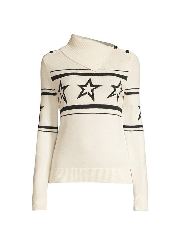 Womens Intarsia Knit Chopper Sweater Product Image