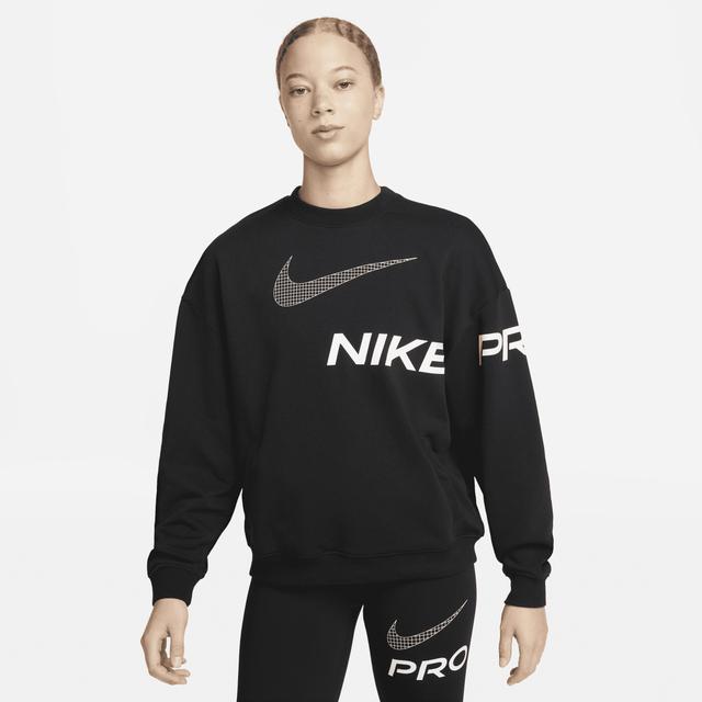 Nike Women's Dri-FIT Get Fit French Terry Graphic Crew-Neck Sweatshirt Product Image