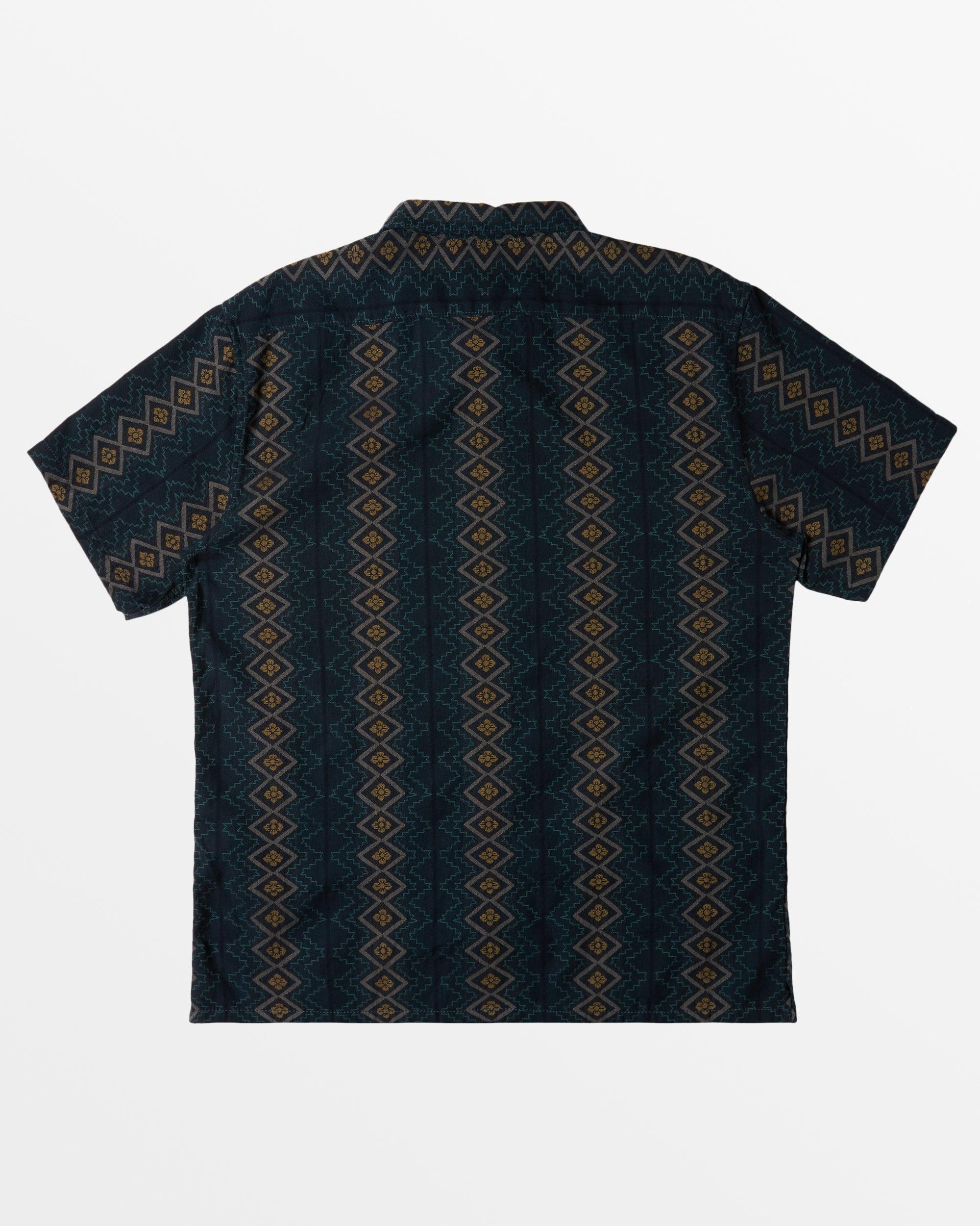 Sundays Jacquard Short Sleeve Shirt - Dark Blue Male Product Image