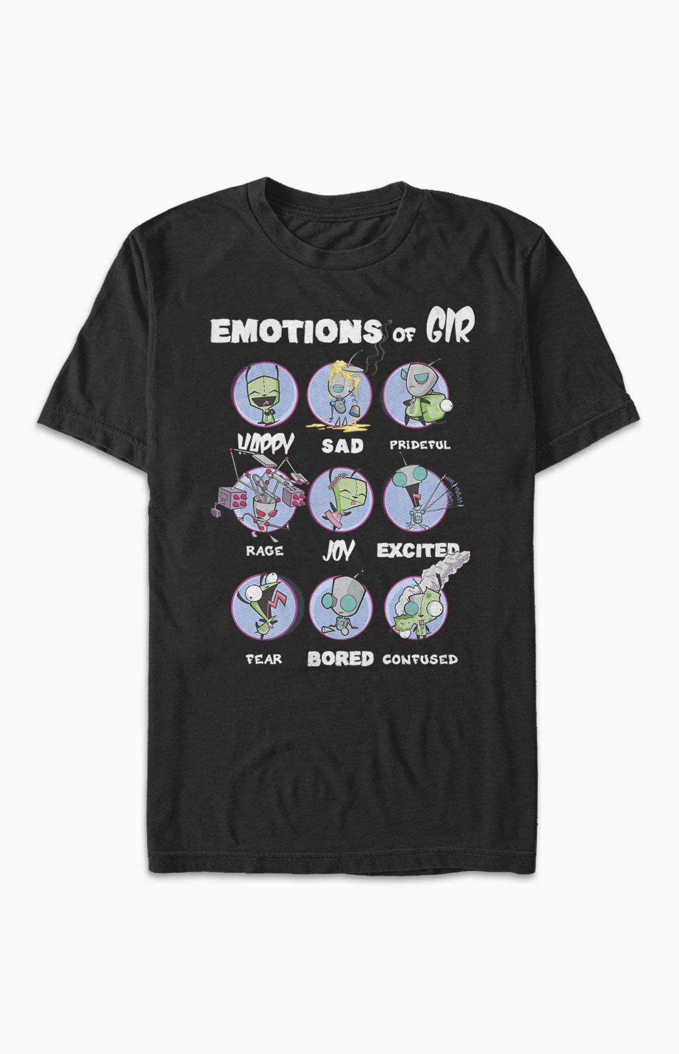 Men's Invader Zim Emotions Of Gir T-Shirt Product Image