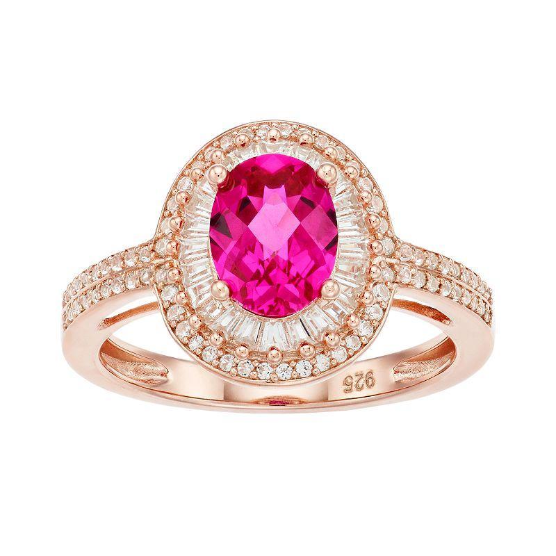 Womens Unbranded POS LC RUBY & LC WHITE SAPPHIRE, Womens Pink Tone Product Image