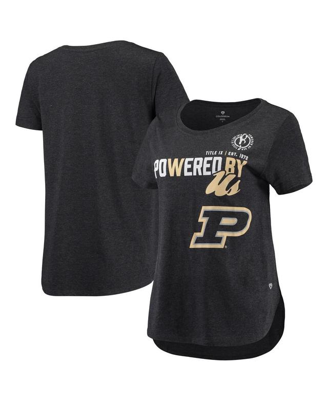 Womens Colosseum Heathered Black Purdue Boilermakers PoWered By Title Ix T-shirt Product Image