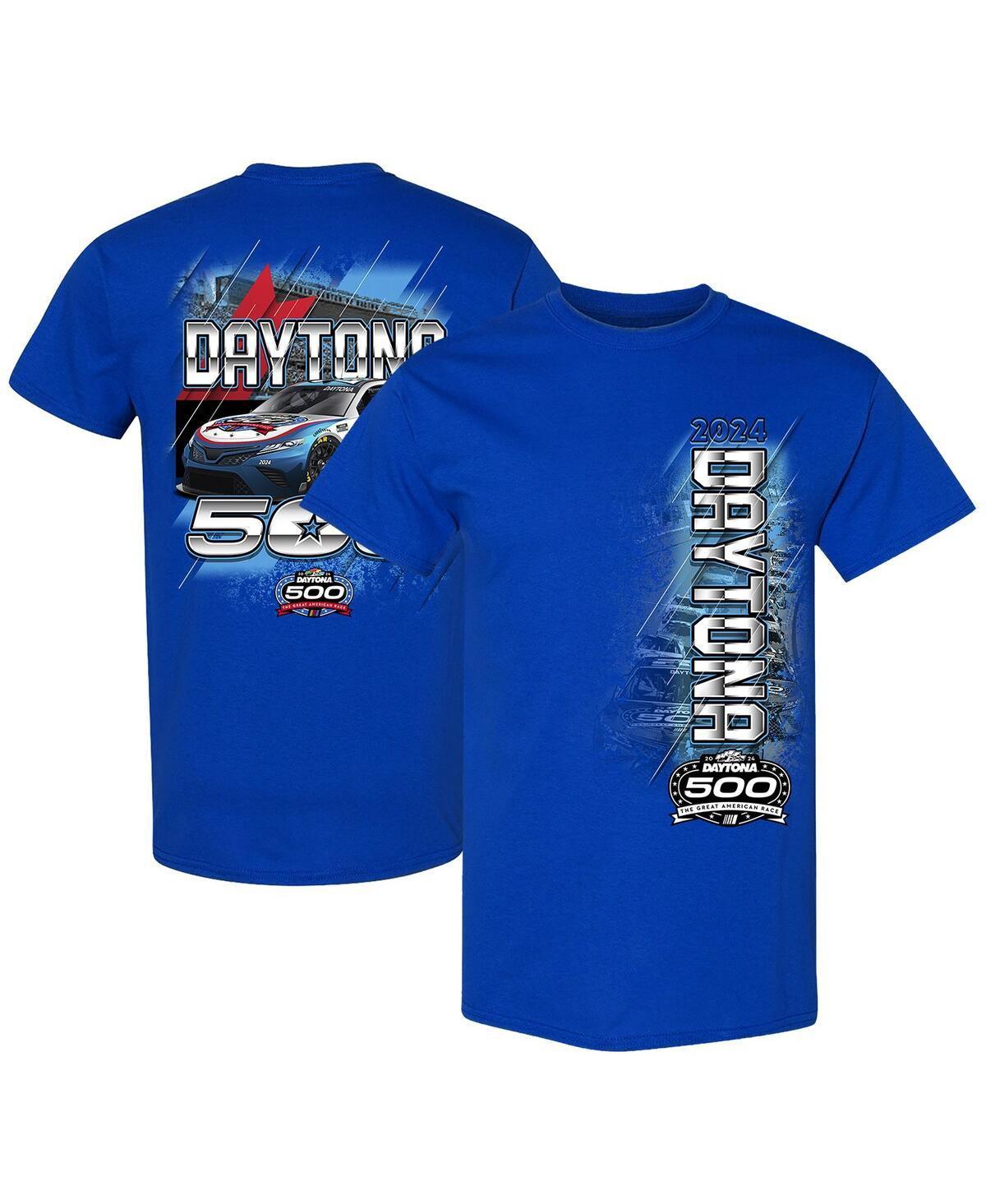 Mens Checkered Flag Sports Royal 2024 Daytona 500 Graphic T-shirt Product Image