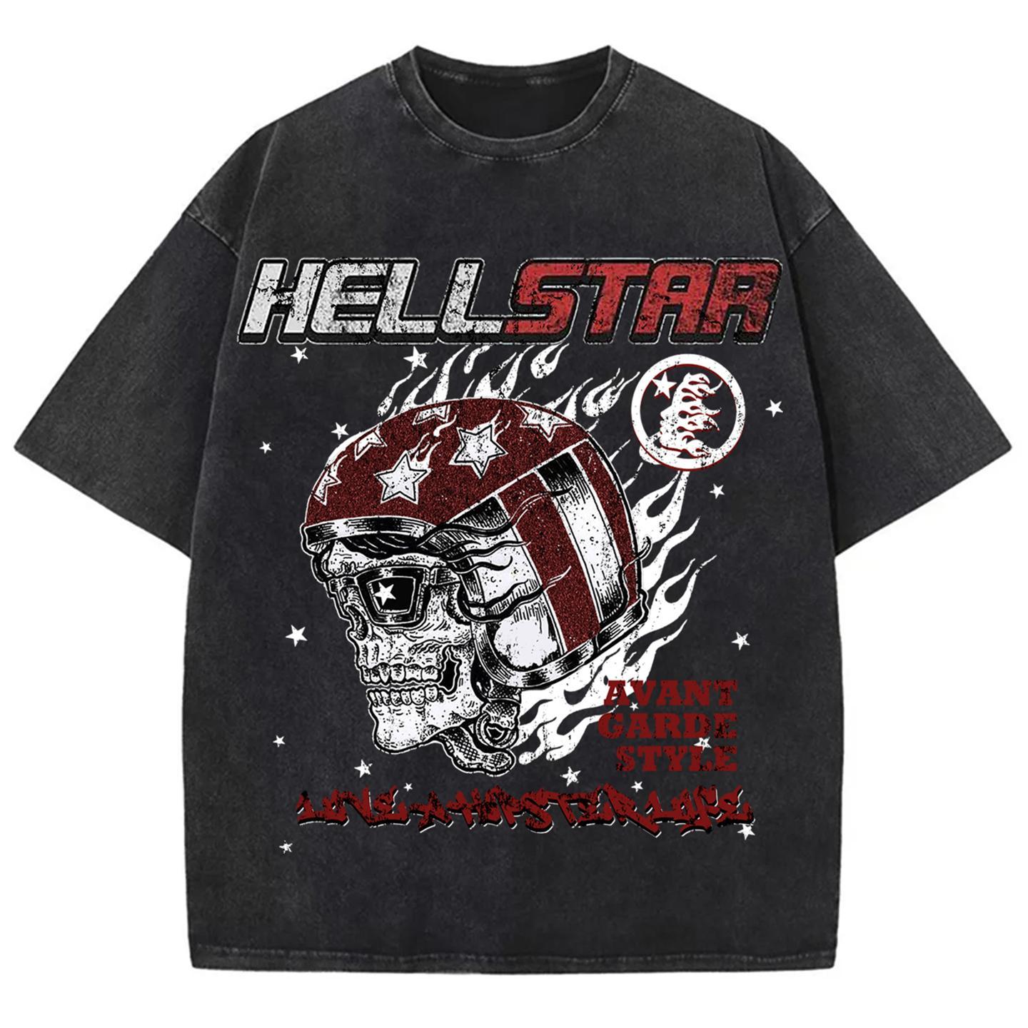 Vintage Hellstar Graphic Acid Washed T-Shirt Product Image