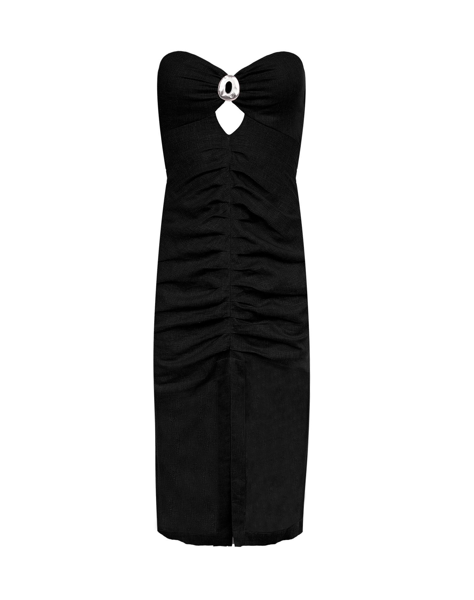 Naori Midi Dress - Black Product Image