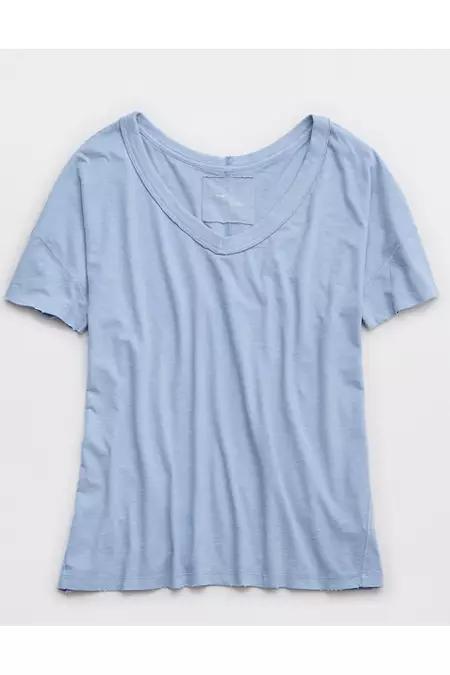 Aerie Oversized V-Neck Boyfriend T-Shirt Women's Product Image