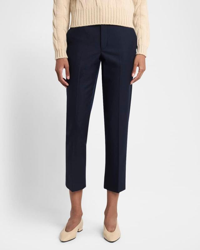 Doyle Cashmere Flannel Straight-Leg Ankle Trousers Product Image