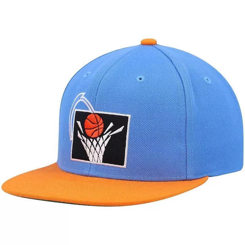 Mens Mitchell & Ness Blue and Orange Cleveland Cavaliers Hardwood Classics Team Two-Tone 2.0 Snapback Hat - Blue Product Image