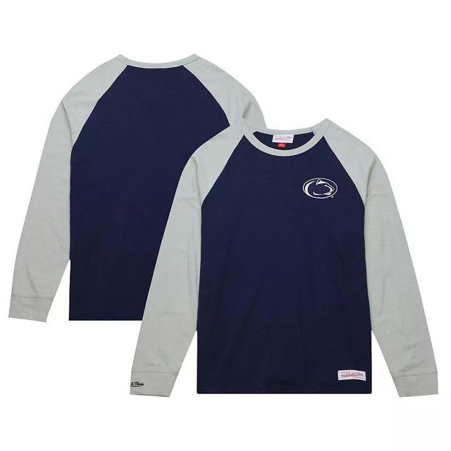 Mens Mitchell & Ness Navy Penn State Nittany Lions Legendary Slub Raglan Long Sleeve T-shirt Product Image