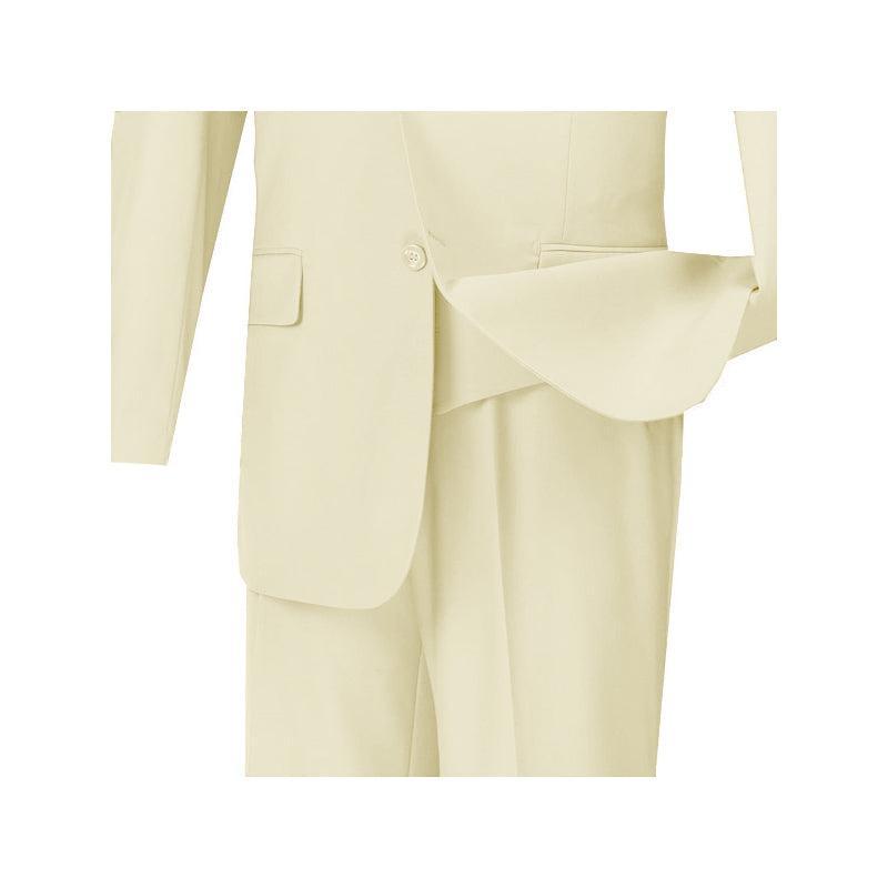 (38R, 42XL, 52L, 54R, 56L) Regular Fit 3 Piece Suit 2 Button Ivory Product Image