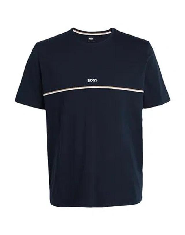 HUGO BOSS Boss Man Undershirt Navy Size S Cotton, Elastane In Navy Blue Product Image