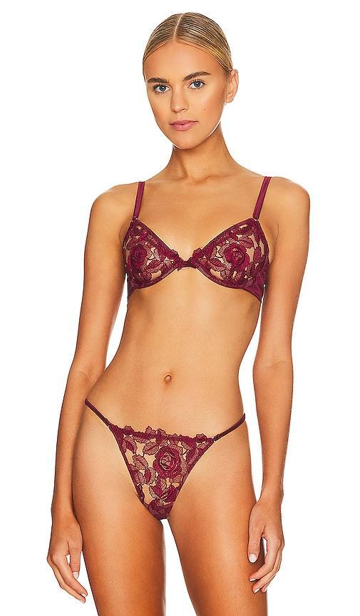 Rose Embroidery Demi Bra Product Image