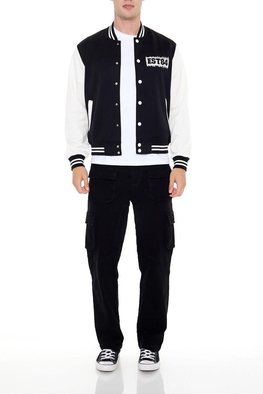 Embroidered EST84 Bomber Jacket | Forever 21 Product Image