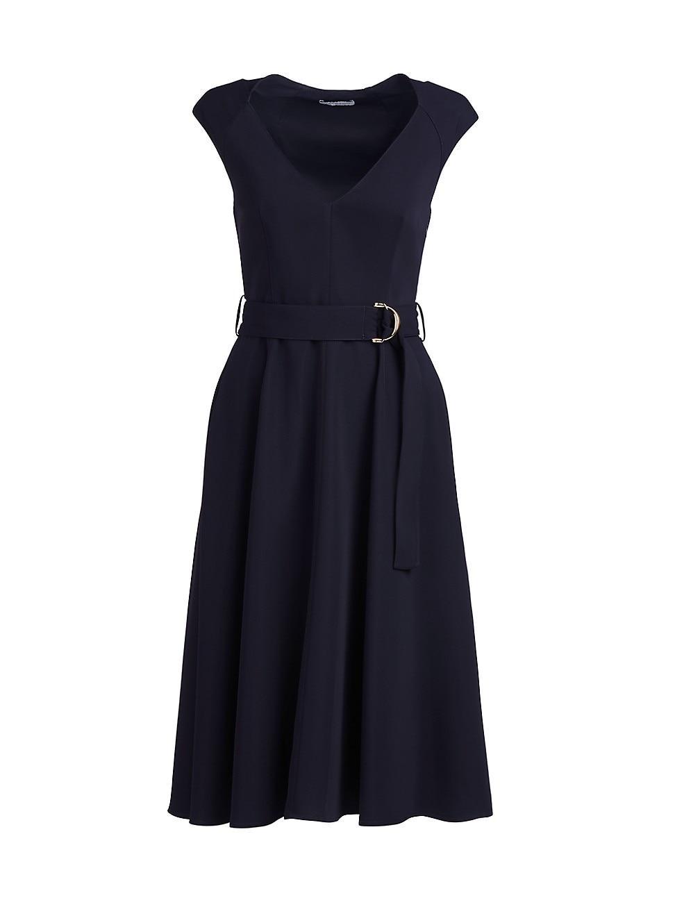 Womens Shalbee Belted Fit & Flare Midi-Dress product image