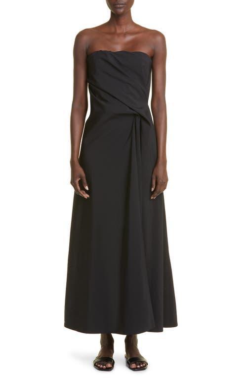 The Row Bima Strapless Draped Maxi Dress Product Image