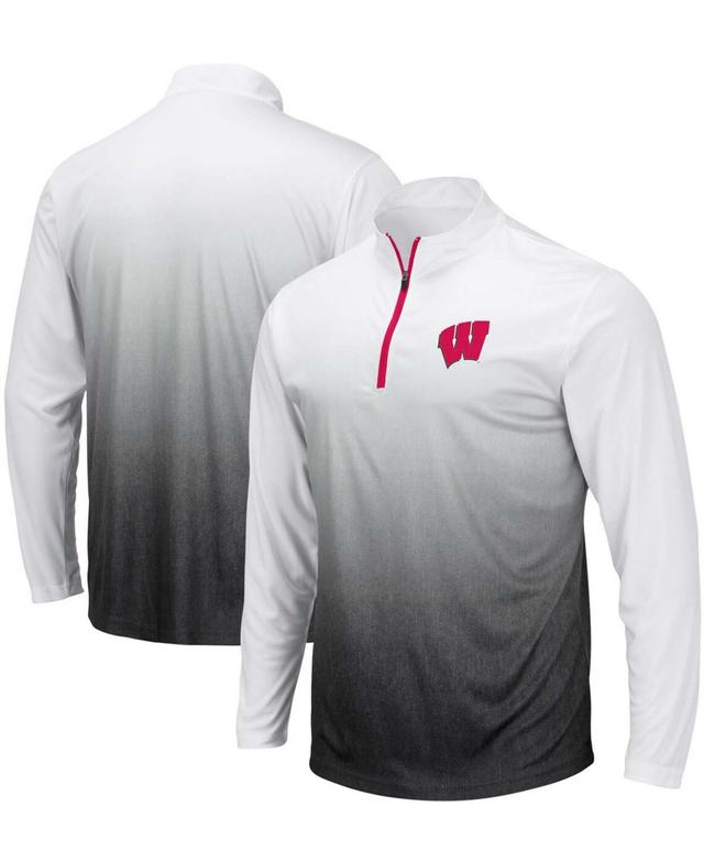 Mens Gray Wisconsin Badgers Magic Team Logo Quarter-Zip Jacket Product Image