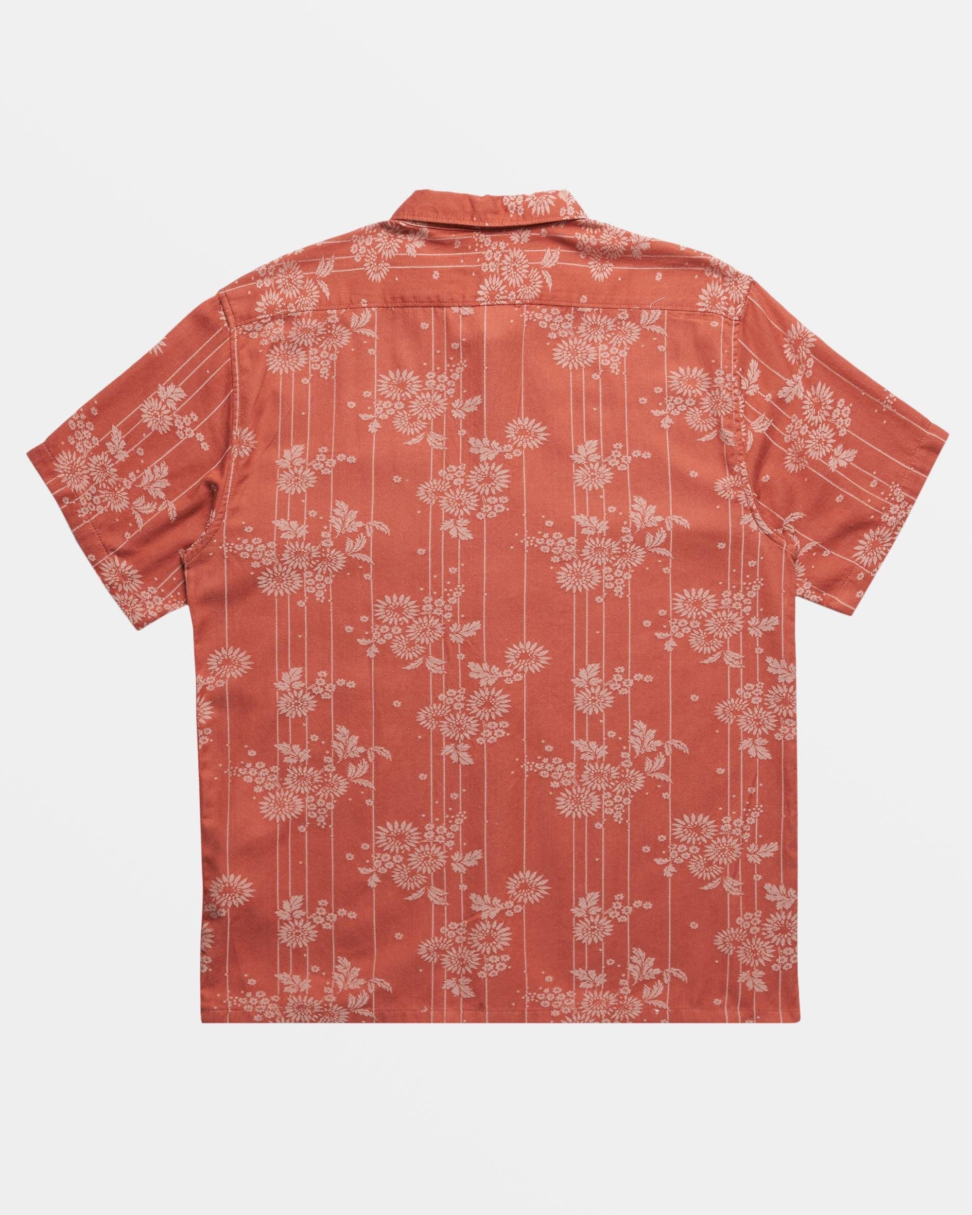 Sundays Jacquard Short Sleeve Shirt - Etruscan Red Male Product Image