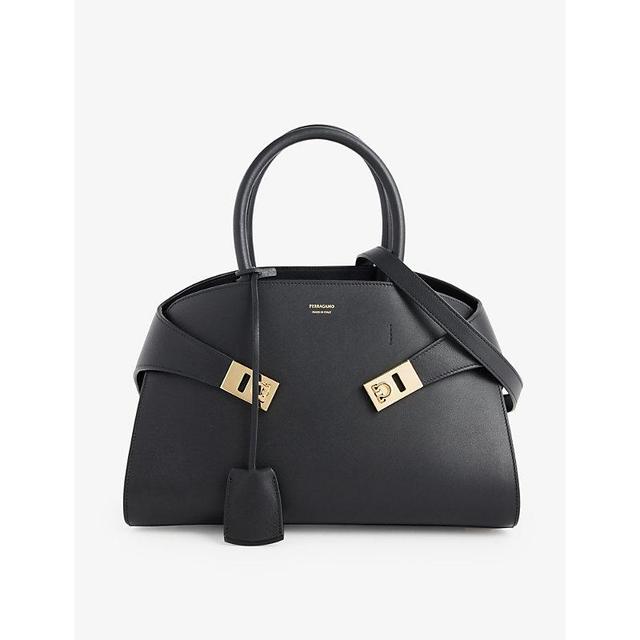 Black Hug Small Leather Top-handle Bag Product Image