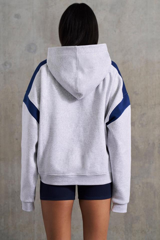 Oversized Hooded Sweatshirt in Heather Grey Product Image