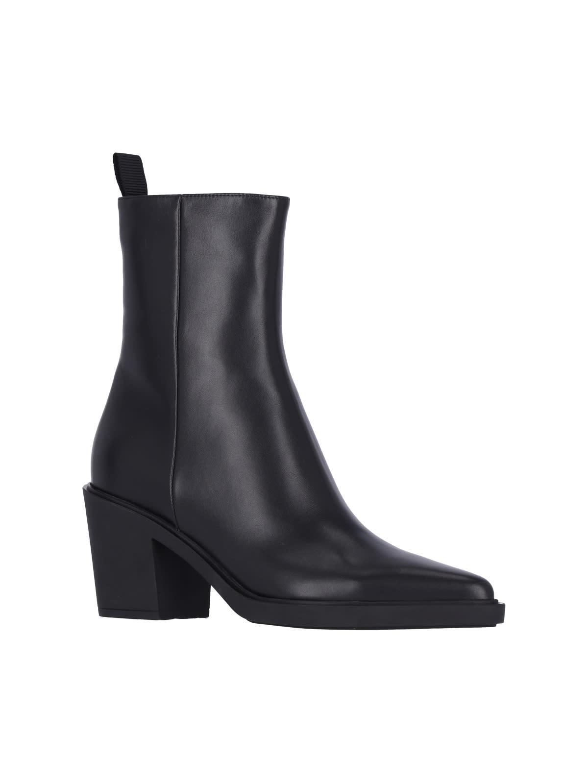 GIANVITO ROSSI Western Ankle Boots In Black   Product Image