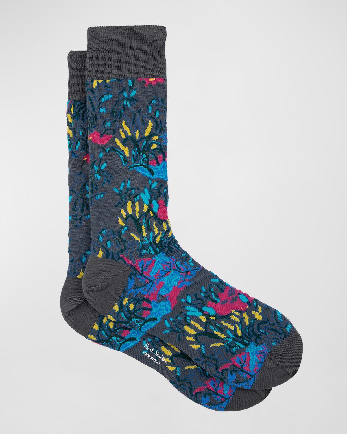 Mens Reedbed Floral Crew Socks Product Image