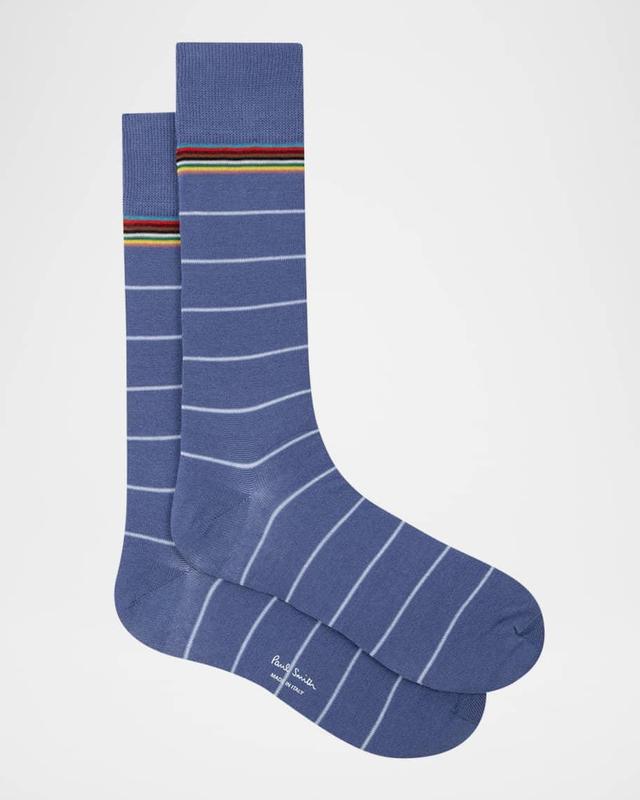 Men's Haider Cotton Pinstripe Crew Socks Product Image