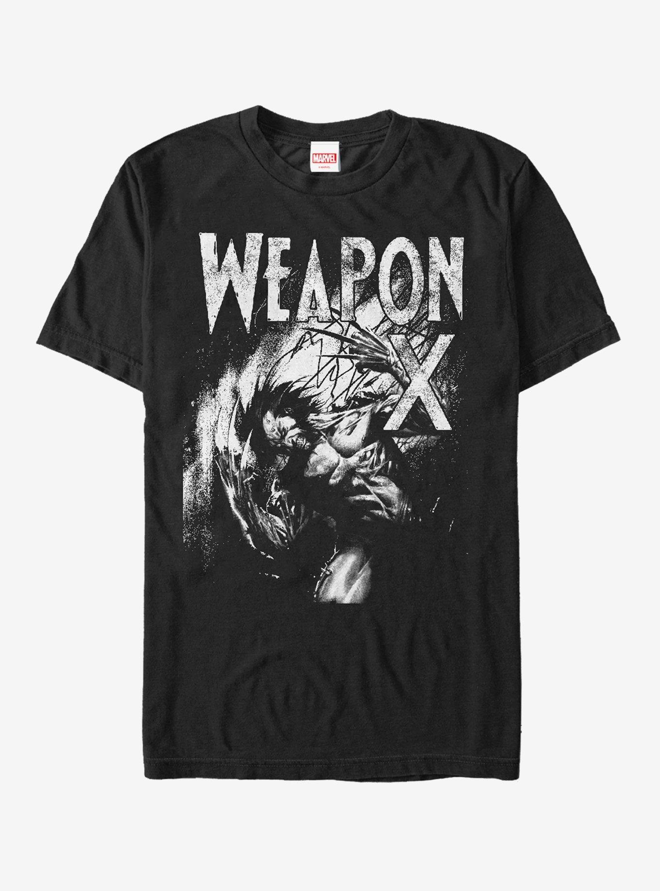 Marvel X-Men Wolverine Weapon X Grayscale T-Shirt Product Image