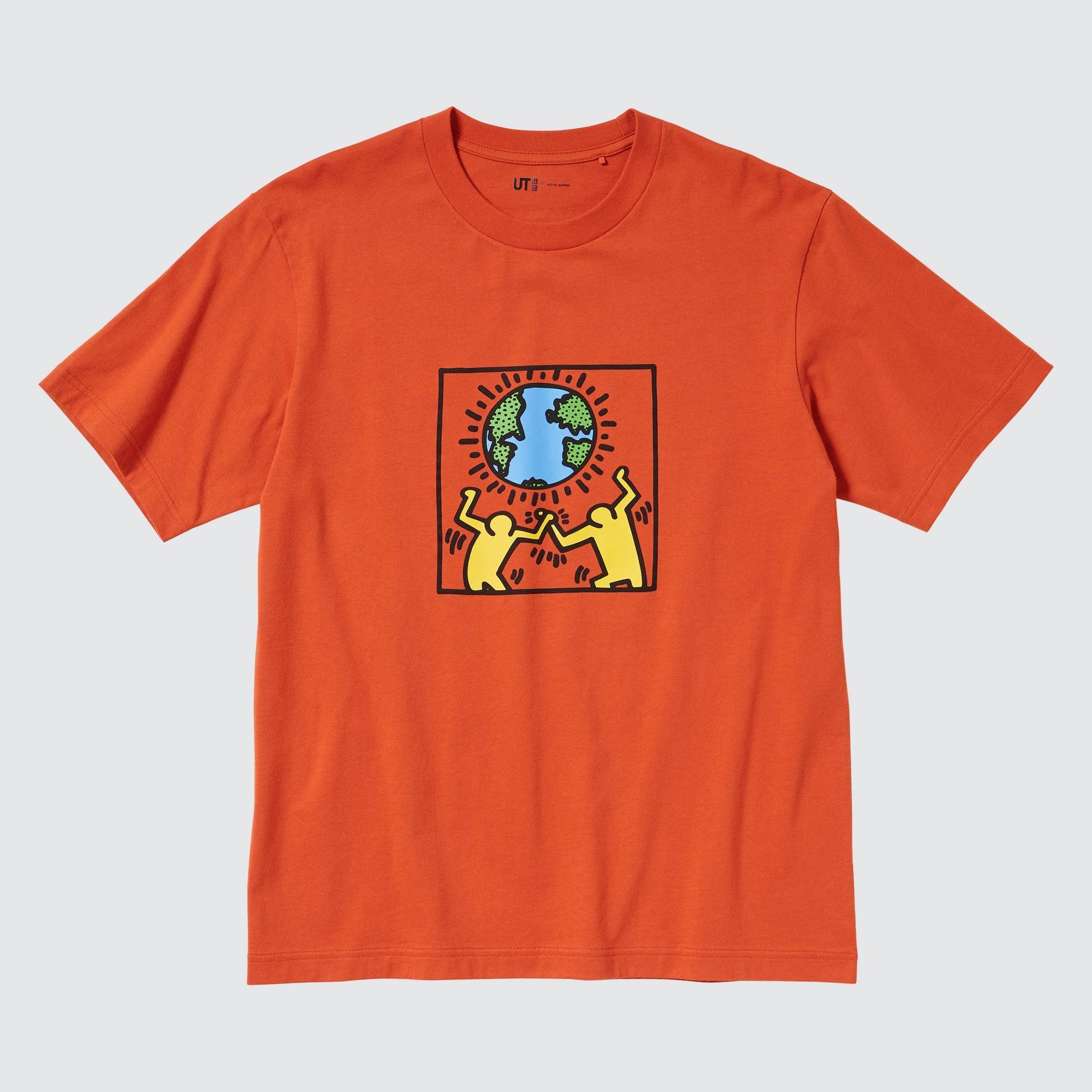 Peace For All Short-Sleeve Graphic T-Shirt (Keith Haring) Orange XS UNIQLO US Product Image