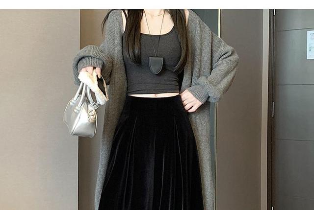 High Waist Plain Wide Leg Pants Product Image