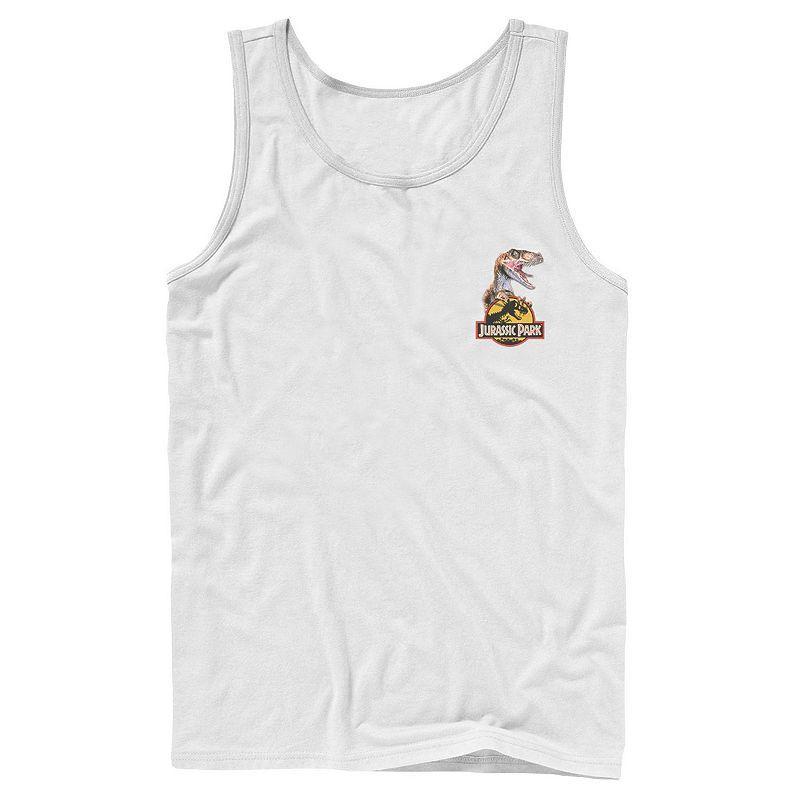 Mens Jurassic Park Raptor Hold Logo Pocket Tank Top Product Image