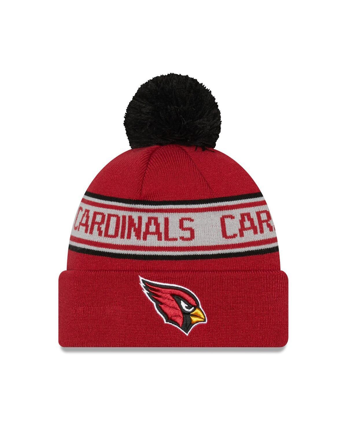 Mens New Era Cardinal Arizona Cardinals Repeat Cuffed Knit Hat with Pom Product Image