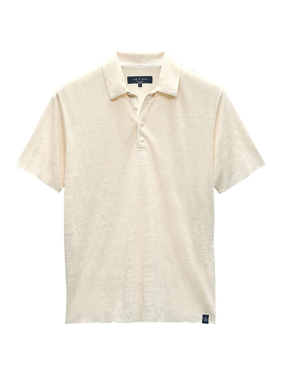 Mens Linen Polo Shirt Product Image