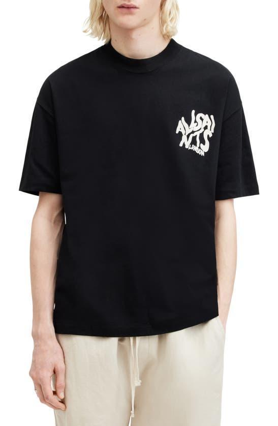 ALLSAINTS Orlando Cotton Graphic Tee In Washed Black Product Image