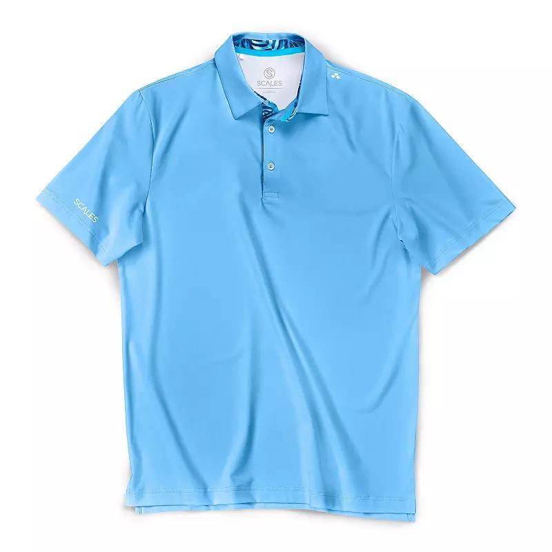 Mens SCALES Offshore Clubhouse Collection Golf Polo Shirt Pink Product Image