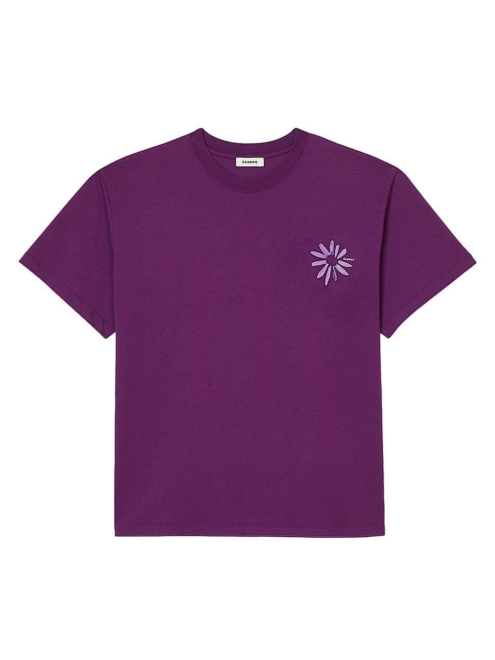 Mens Cotton flower T-shirt Product Image