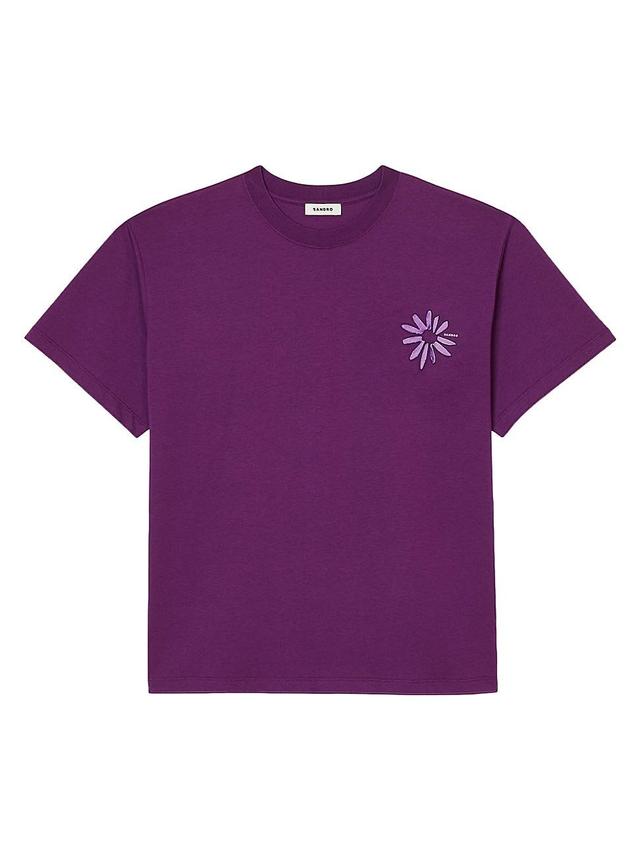 Mens Cotton flower T-shirt Product Image