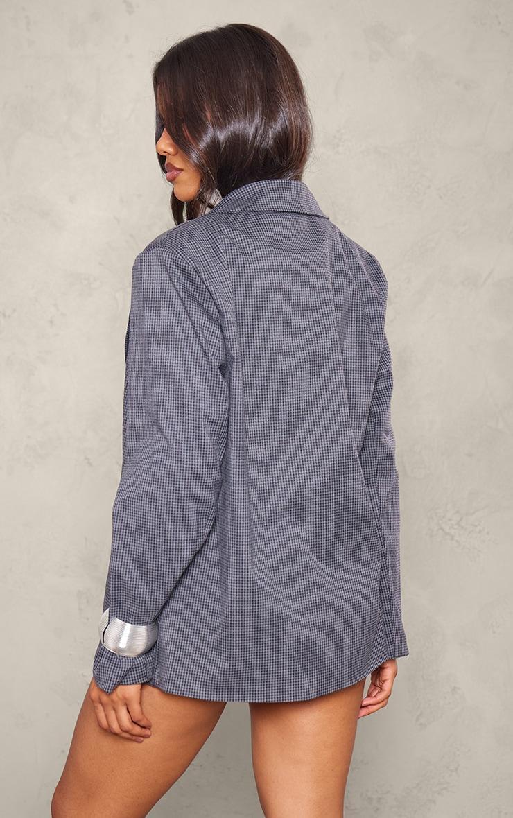 Grey Pocket Detail Oversized Blazer Product Image