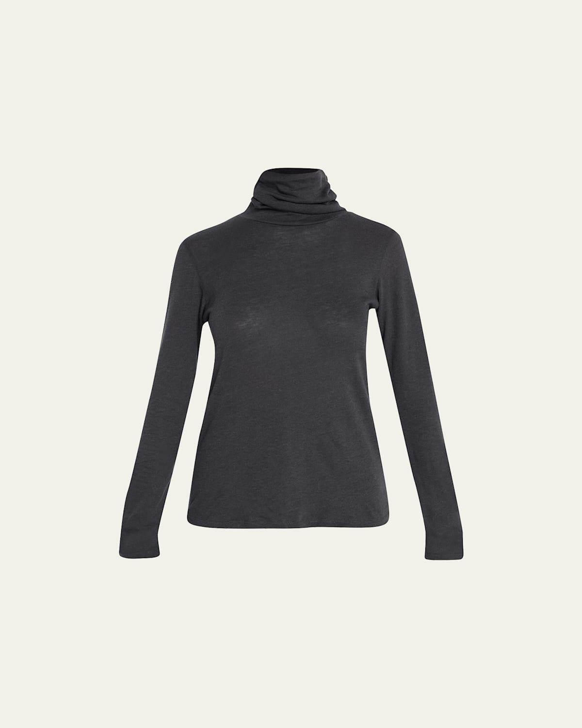 Cotton-Cashmere Long Sleeve Turtleneck Top product image