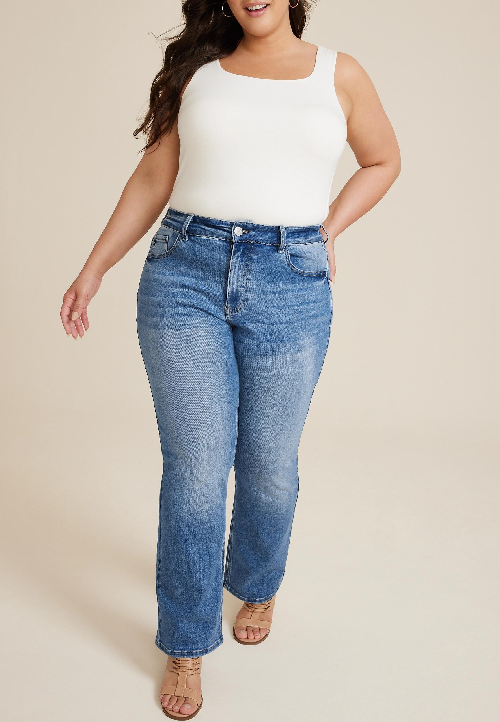 Kancan Plus Size Kancan Womens Essentials High Rise Bootcut Jeans Blue Denim Size 16W - Maurices Product Image