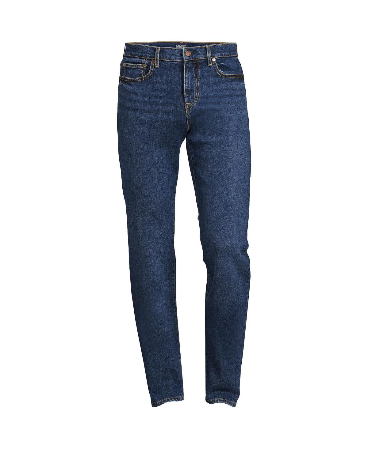 Mens Lands End Recover 5 Pocket Straight Fit Denim Jeans Product Image