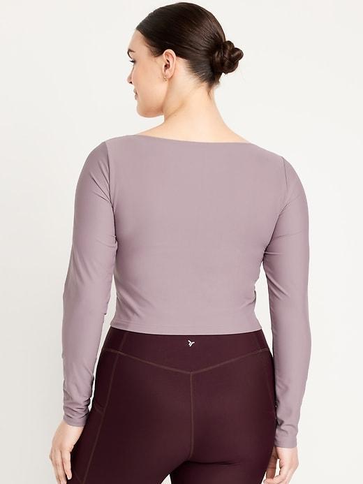 PowerSoft Long-Sleeve Crop Support Top Product Image