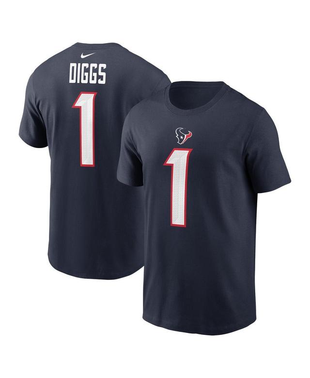 Mens Nike Stefon Diggs Houston Texans Player Name & Number T-Shirt Blue Product Image